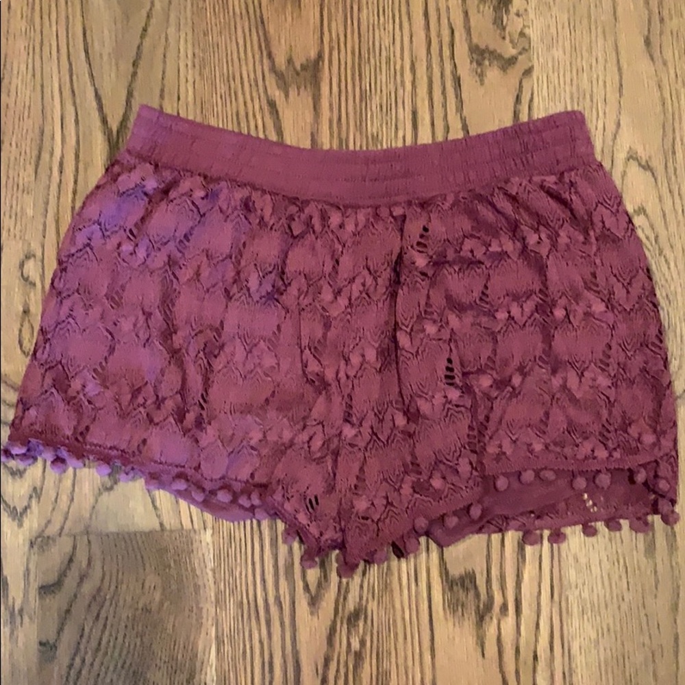 Like NEW Altar’d State Plum Lace Shorts
